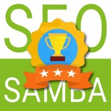 Logo SeoSamba distribué en exclusivité en France par Searchbooster